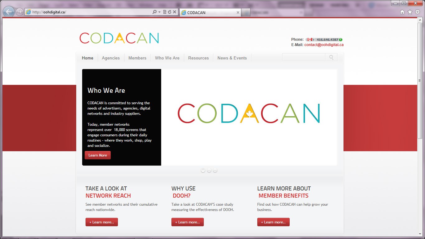 CODA CAN logo on their landing page