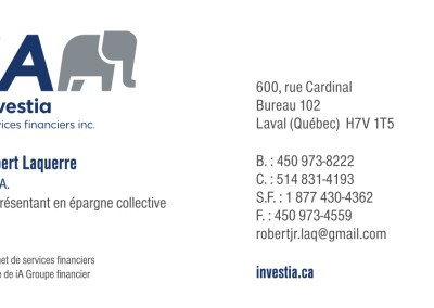 Investia side of card