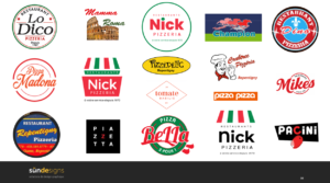 Logo Nick Pizzeria sur fond sombre